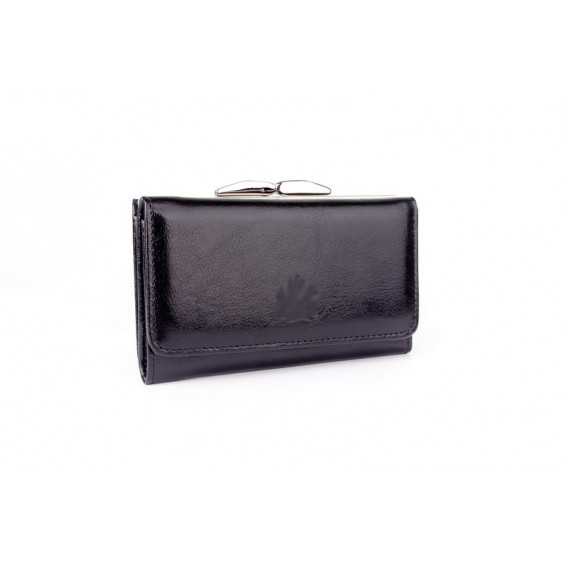 Black leather women's wallet