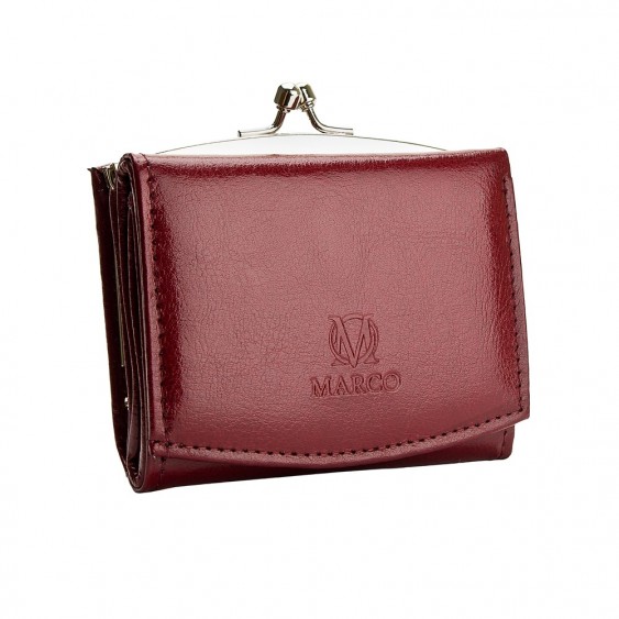 Claret small leather women's wallet