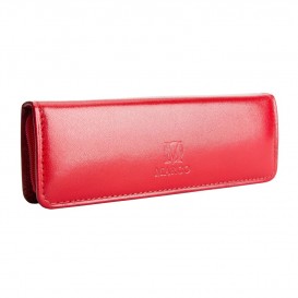Red leather pencil case