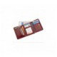 Claret leather women's wallet