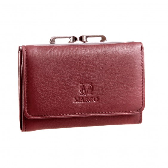 Claret leather women's wallet