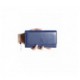 Navy blue leather women's wallet