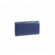 Navy blue leather women's wallet