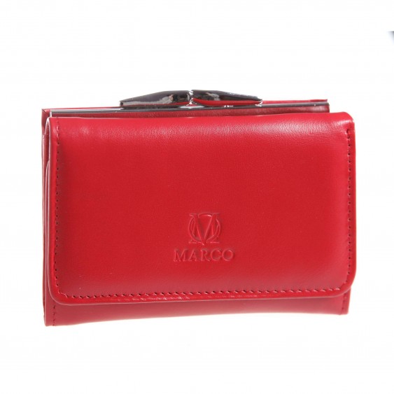 Red leather women's bag