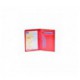 Red leather credit card and ID holder