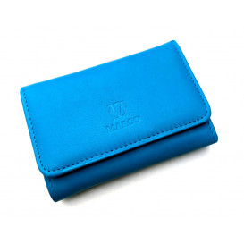 Blue leather women's wallet