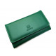 Green leather women's wallet