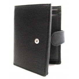 Black leather men's wallet