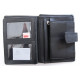 Czarny skórzany portfel
