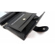Black leather men's wallet with RFID protection
