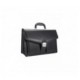 Black leather men's briefcase